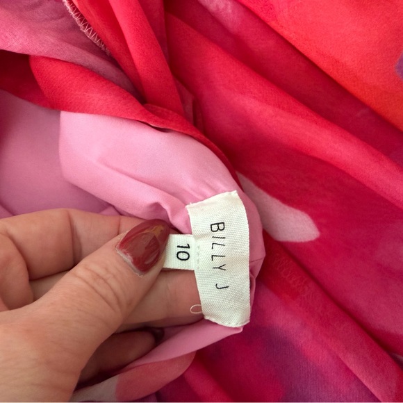 Elegant Pink Floral Maxi Dress - Picture 6 of 6